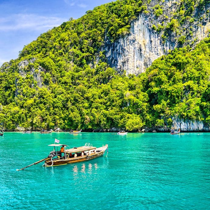 Boat amongst Phuket landscape